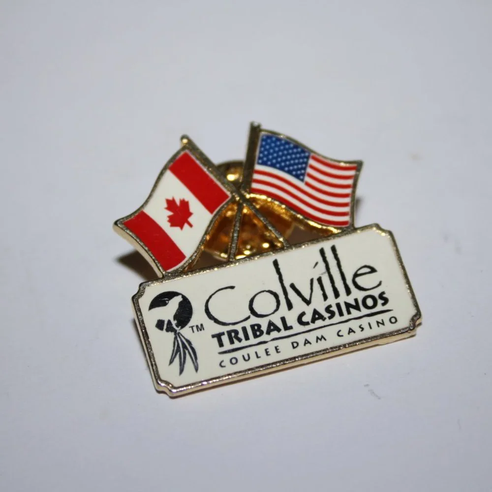 🔴🏨 Colville Tribal Casinos Lapel Pin · 1 1/8